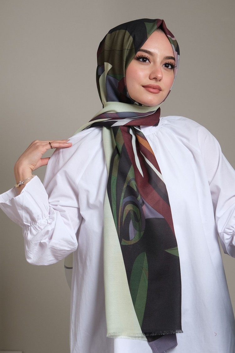 Desenli Pamuk Şal DS-209